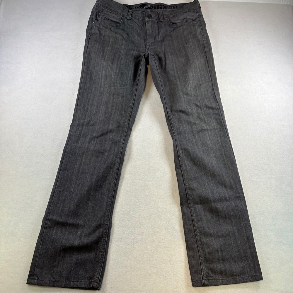 Marc Anthony Mens Slim Fit Jeans 34x32 Dark Gray Denim Pants 400919119773